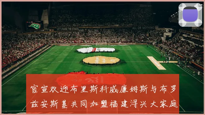 官宣欢迎布里斯科威廉姆斯与布罗兹安斯基共同加盟福建浔兴大家庭